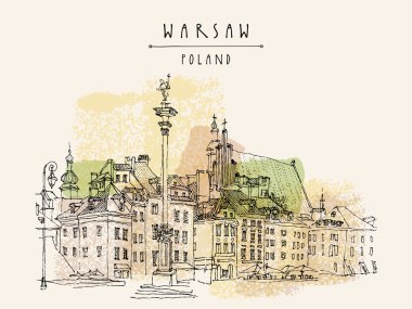 Varşova kartpostal Castle Square