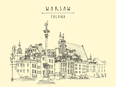 Varşova kartpostal Castle Square