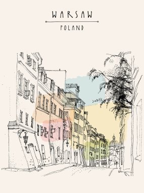 eski Merkezi Varşova kartpostal