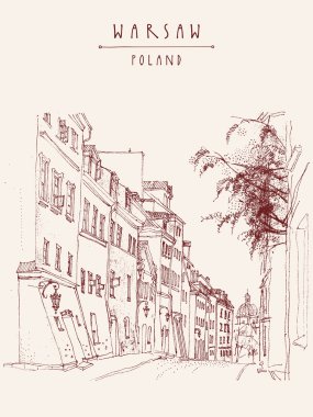 eski Merkezi Varşova kartpostal