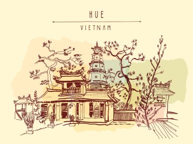 Thien Mu pagoda Tapınağı