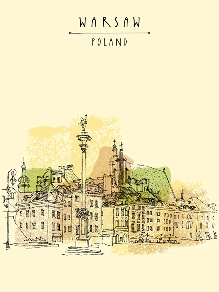 Varşova kartpostal Castle Square