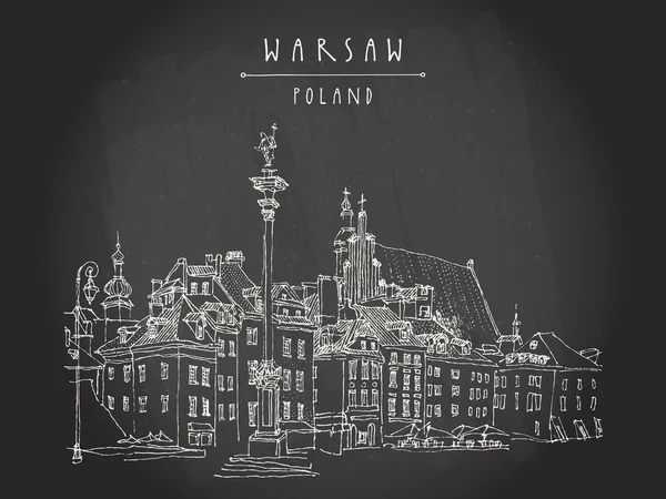 Varşova kartpostal Castle Square