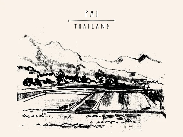 Pirinç alan kartpostal şablonu