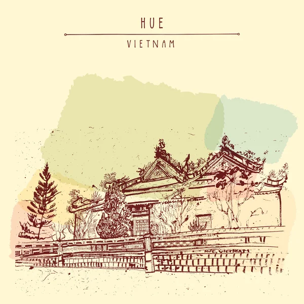 Hue, Vietname. Cidadela . —  Vetores de Stock