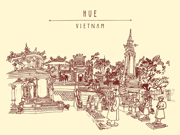 Túmulo de Khai Dinh imperador. — Vetor de Stock