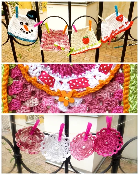 Crochet collage — Stock Photo, Image
