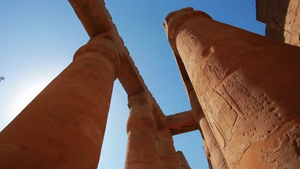 Gamla ruiner av Karnak tempel i Egypten — Stockvideo