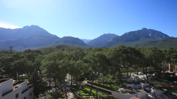 Ein schönes panorama der berge in der türkei, belek — Stockvideo