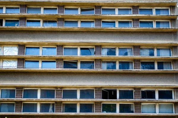 Fensteransicht Der Architektur Des Sowjetischen Modernismus Ukraine — Stockfoto