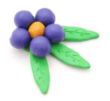 İzole hamuru çiçek.