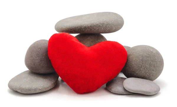 Stones Heart Isolated White Background Stock Image