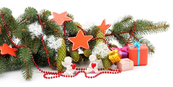Árvore de Natal com presentes. — Fotografia de Stock
