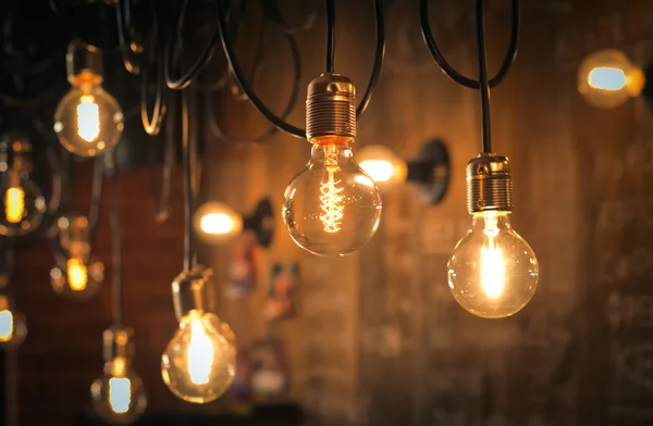 Retro incandescent bulbs — Stock Photo, Image