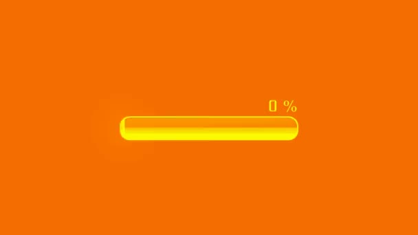 Loading Bar - Orange — Stock Video