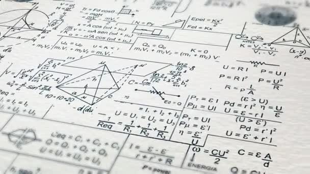 Formül - kamera Pan - kağıt — Stok video