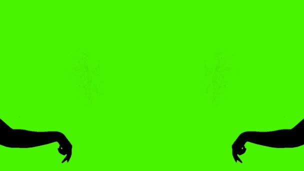 Руки - ласкавим - зелений екран 06 — стокове відео