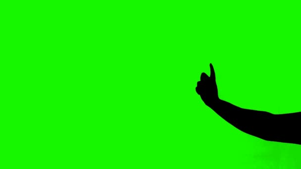 Yasak - el - yeşil ekran 01 — Stok video