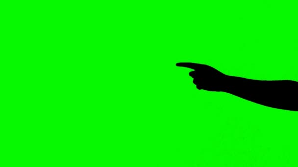 手 - ここ - 緑画面 01 以上の取得 — ストック動画