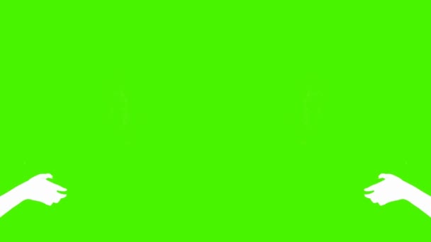 Ręce - pieszczoty - zielony ekran 04 — Wideo stockowe