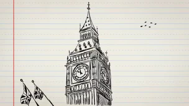 Big Ben - London - Hand-drawn 02