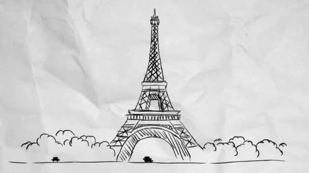Eiffelova věž - papírové pozadí