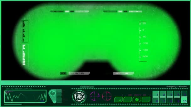 Binóculos - Interface - Verde — Vídeo de Stock
