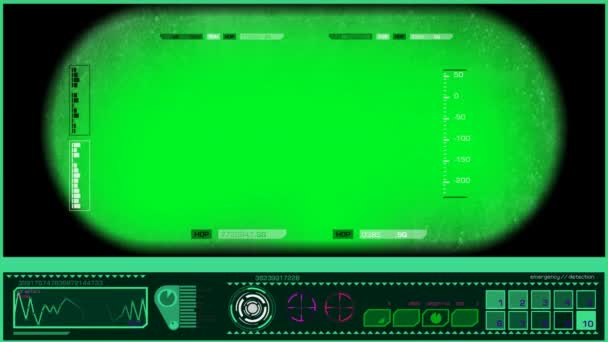 Binóculos - Monitor - Verde — Vídeo de Stock