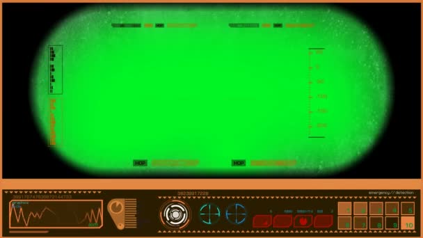 Binóculos Monitor Laranja — Vídeo de Stock