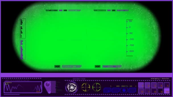 Бинокль - Монитор - Фиолетовый — стоковое видео