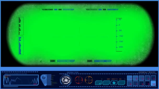 双眼鏡 - レーダー - ブルー — ストック動画