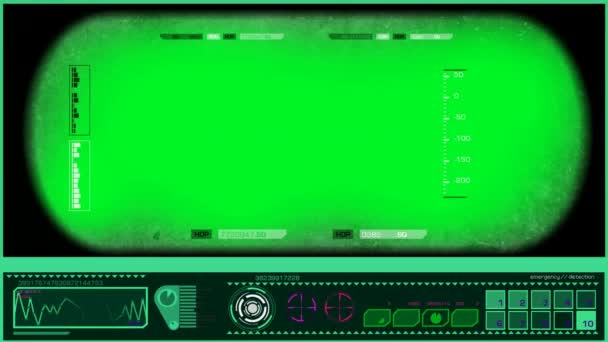 Binóculos - Radar - Verde — Vídeo de Stock
