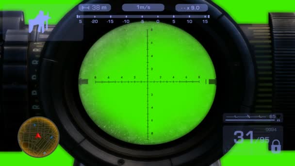Ponto de vista Sniper - Azul — Vídeo de Stock