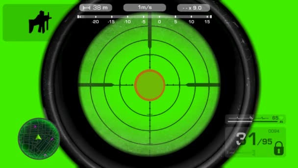 Sniper - Bullseye - svart — Stockvideo