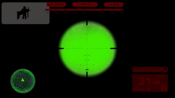狙击手-Fps-红色 — 图库视频影像
