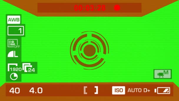 Video camera recording - battery weak - off - green screen ...