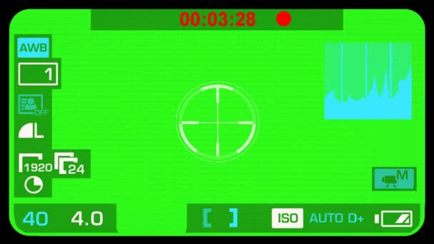 Enregistrement de caméra - Écran vert - Cadre - Bleu — Video