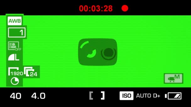 Enregistrement de caméra - Écran vert - Graphiques - Blanc 