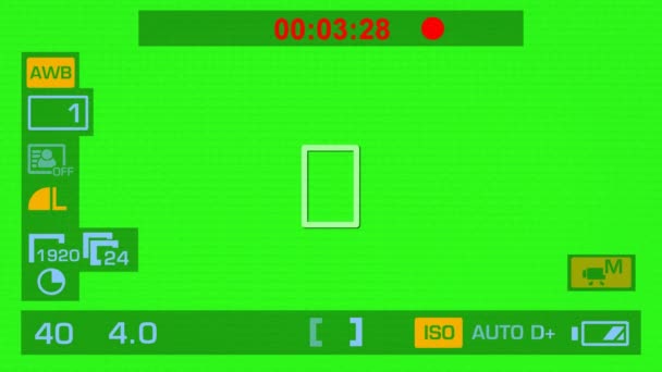 Camera - groene scherm - opname Interface - Orange — Stockvideo