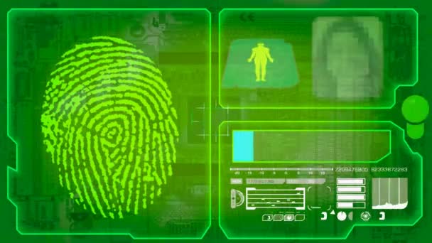 Fingerprints - Graphics - Green — Stock Video