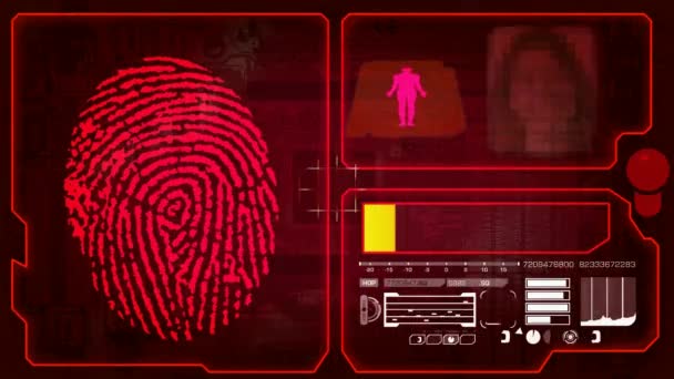 Fingerprints - Graphics - Red — Stock Video