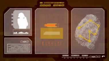 Parmak izi - verilere - kırmızı