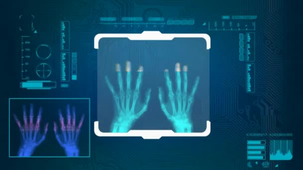 Отсканированные руки - Digital Interface - Blue
