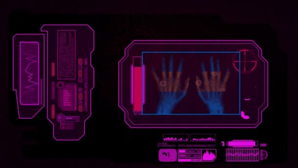 Цифровий аналіз - руки - рожевий — стокове відео