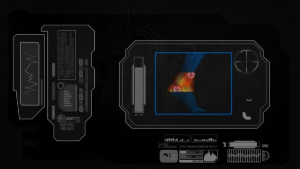 Analisi digitale - Piede - nero — Video Stock