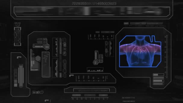 Advanced Heart Scan - black — Stock Video