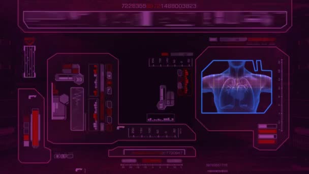 Advanced Heart Scan - pink — Stock Video