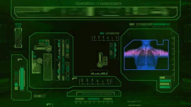 Advanced Lungs Scan - green — Stock Video