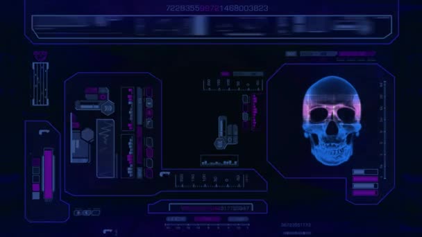 고급 두개골 스캔-블루 — 비디오