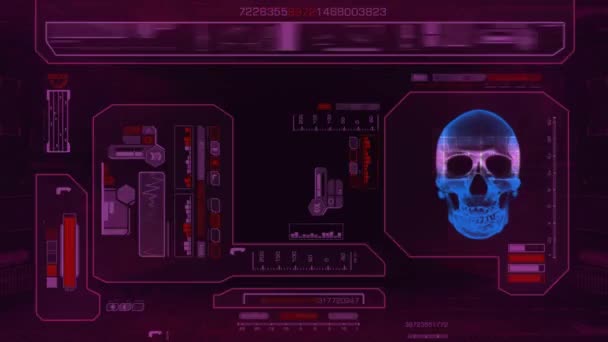 Advanced Skull Scan - pink — Stock Video